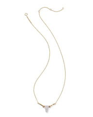 0.29 ct Longhorn Pendant Necklace in Pave Diamond and 14k Yellow Gold