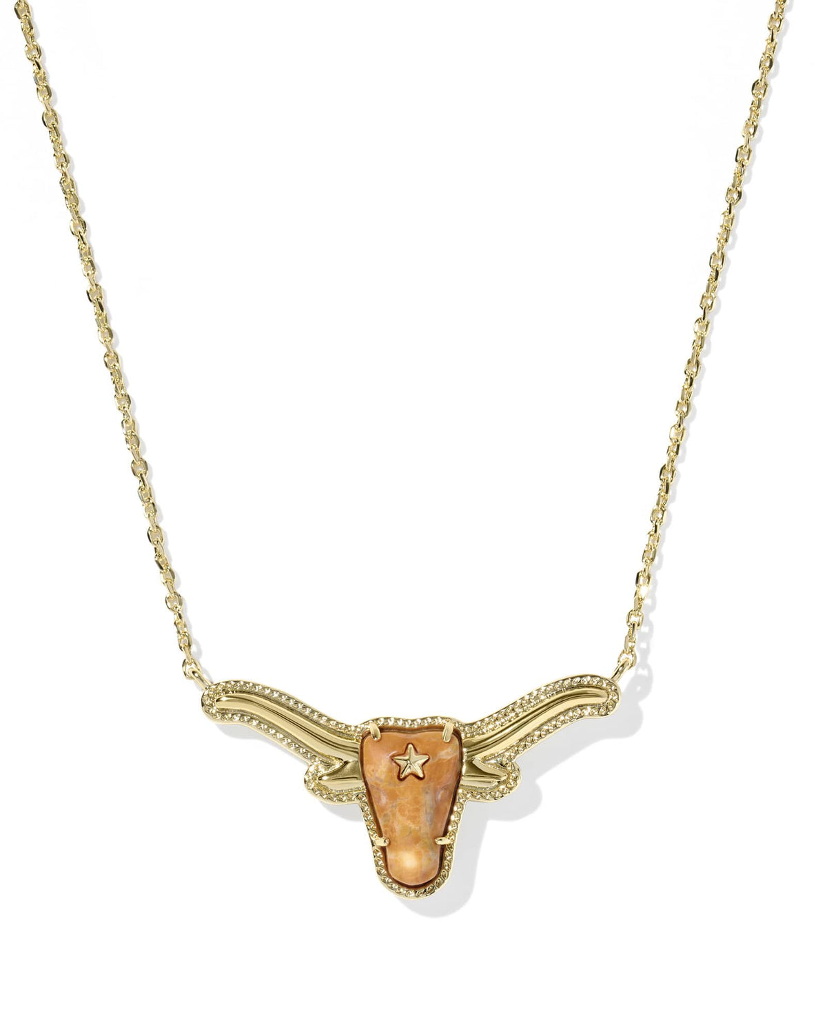 Longhorn Gold Short Pendant Necklace