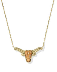 Longhorn Gold Short Pendant Necklace
