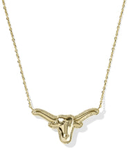 Longhorn Gold Short Pendant Necklace