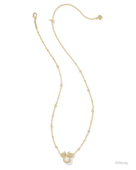 Disney | Kendra Scott Gold Minnie Mouse Short Pendant Necklace in Freshwater Cultured Pearl