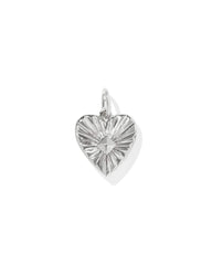 Maia Heart Accent Charm in Sterling Silver