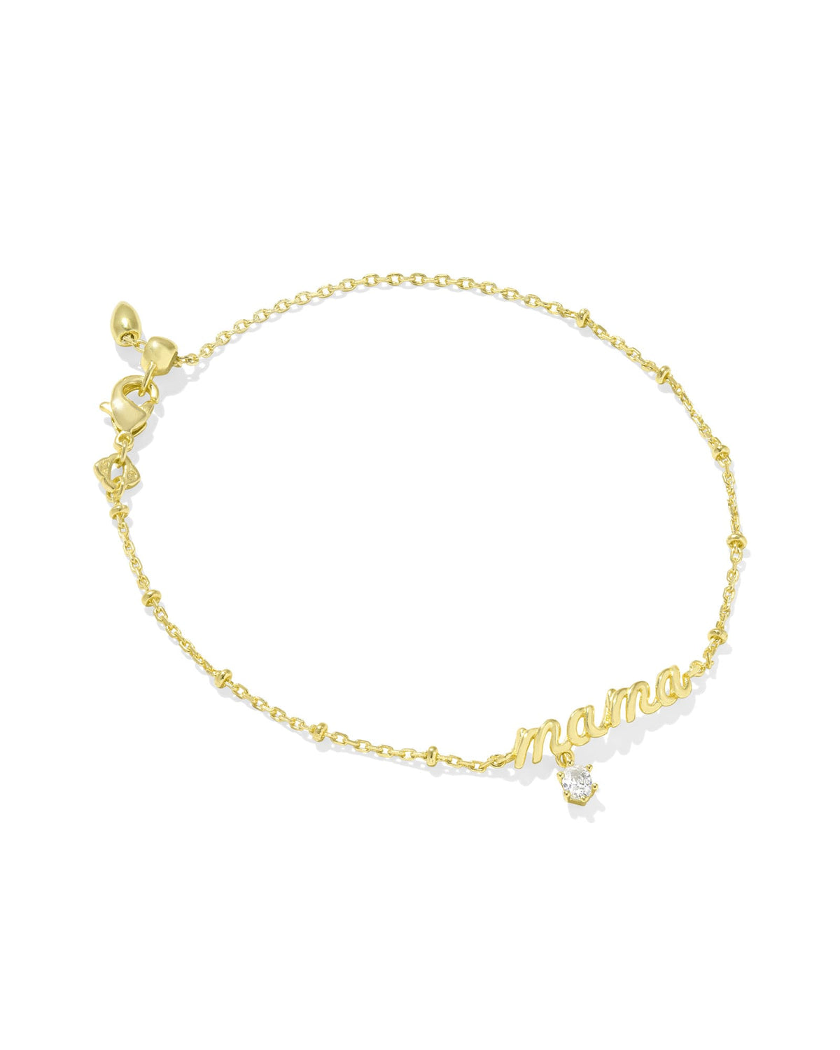 Mama Gold Crystal Delicate Chain Bracelet