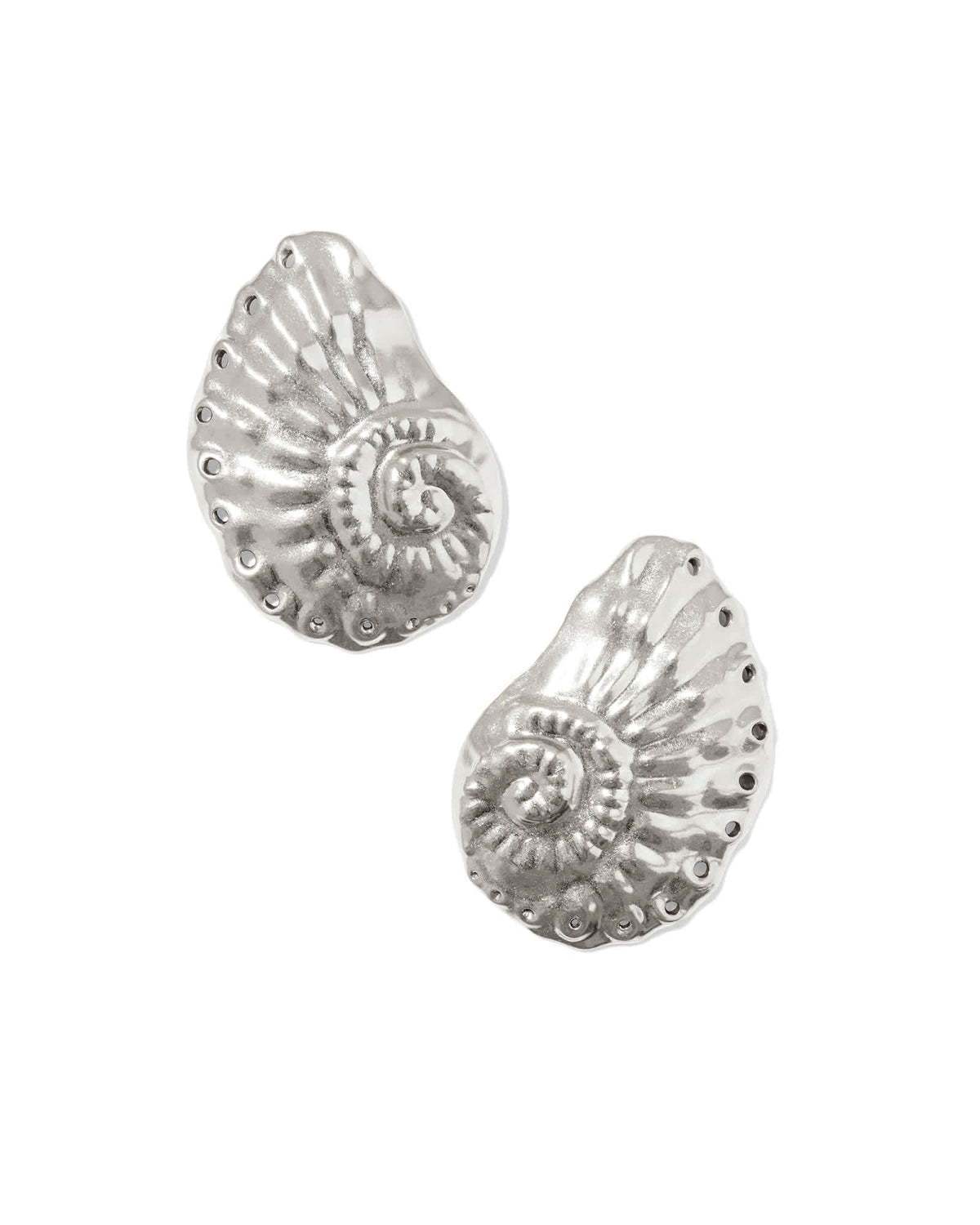 Marina Statement Stud Earrings in Vintage Silver