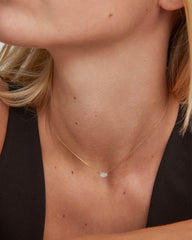 Marisa Pendant Necklace in White Diamond and 14k Yellow Gold