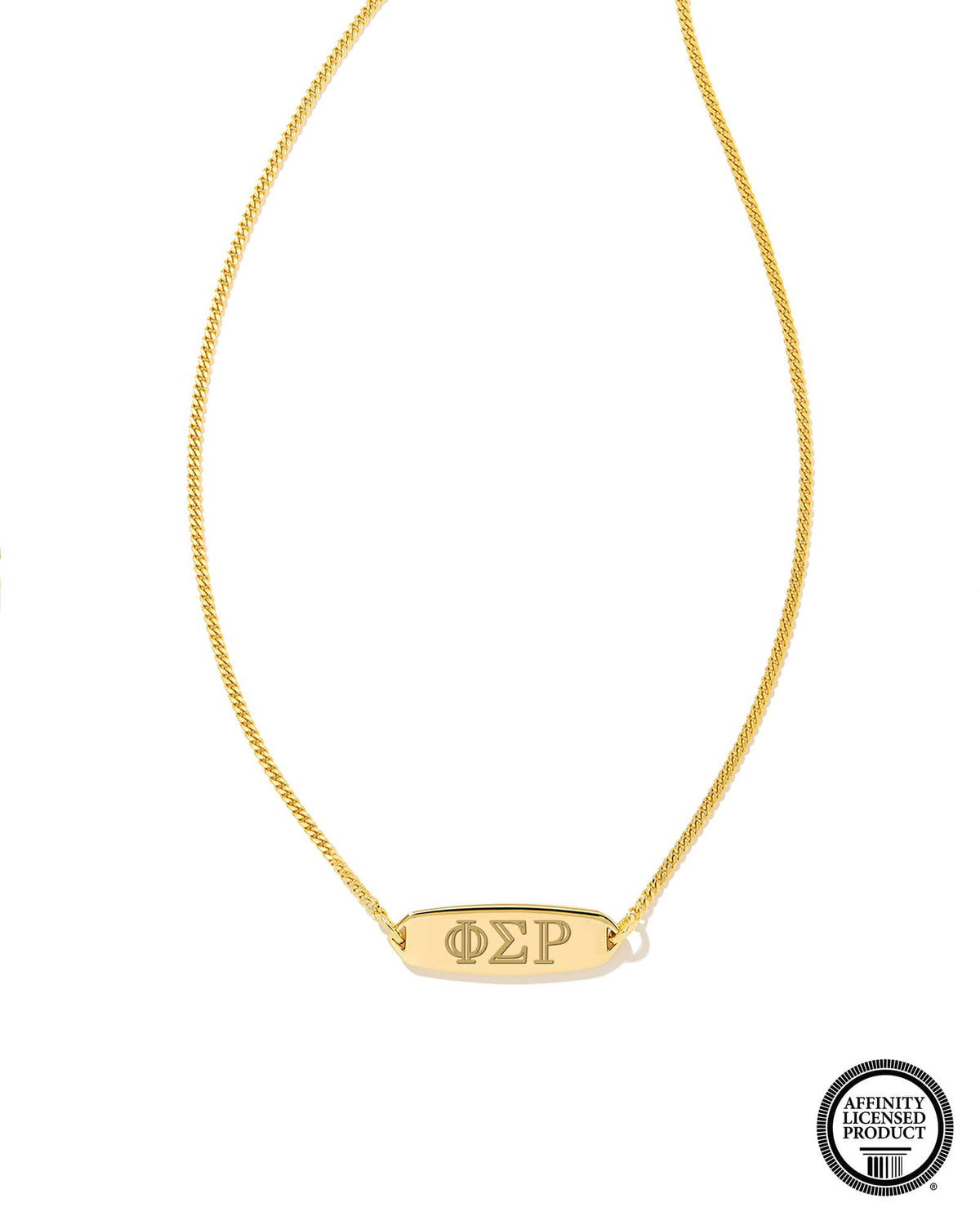 Phi Sigma Rho Pendant Necklace in 18k Gold Vermeil
