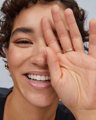 Meg Double Band Ring in Mixed Metal