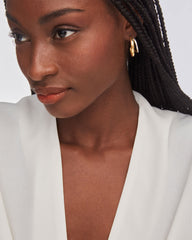 Meg Double Hoop Earrings in Mixed Metal