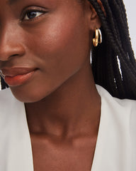 Meg Double Hoop Earrings in Mixed Metal