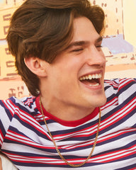 Curb Chain Necklace in 18k Oxidized Yellow Gold Vermeil