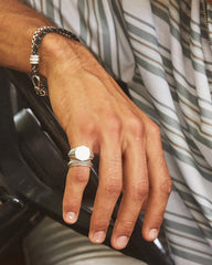 Hicks Signet Ring in Oxidized Sterling Silver