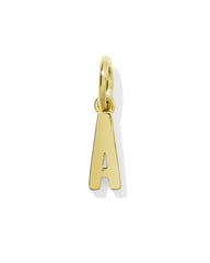 Metal Letter A 18k Gold Vermeil Charm