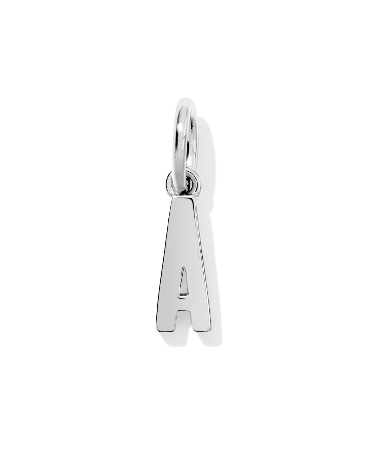 Metal Letter A Sterling Silver Charm