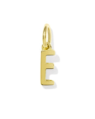 Metal Letter E 18k Gold Vermeil Charm