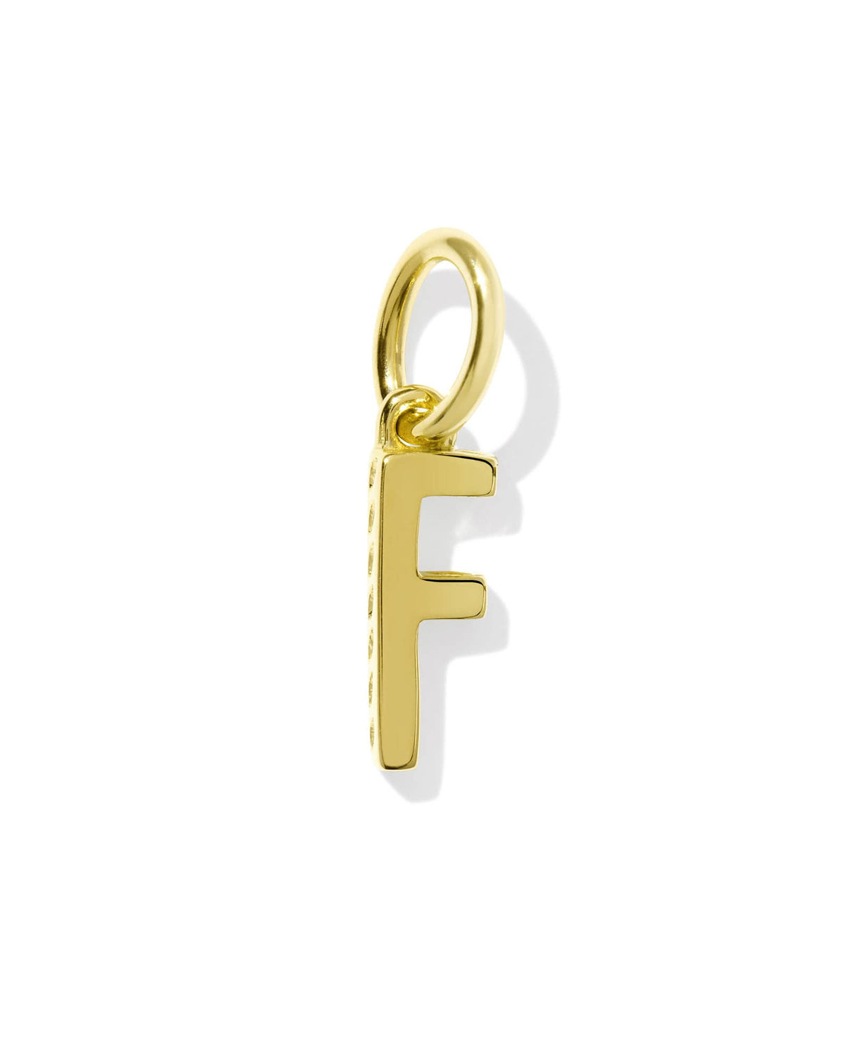 Metal Letter F 18k Gold Vermeil Charm