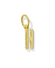 Metal Letter H 18k Gold Vermeil Charm