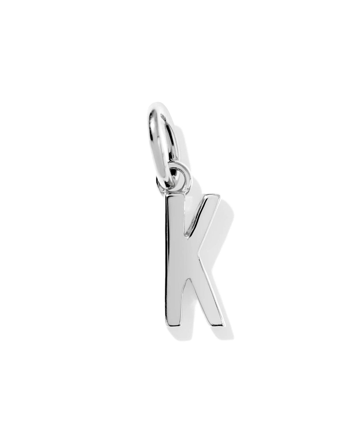 Metal Letter K Sterling Silver Charm