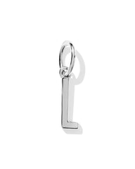 Metal Letter L Sterling Silver Charm