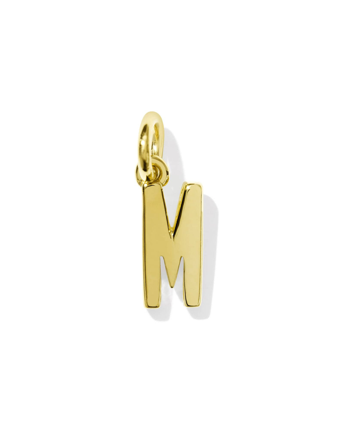 Metal Letter M 18k Gold Vermeil Charm