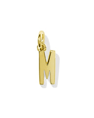 Metal Letter M 18k Gold Vermeil Charm