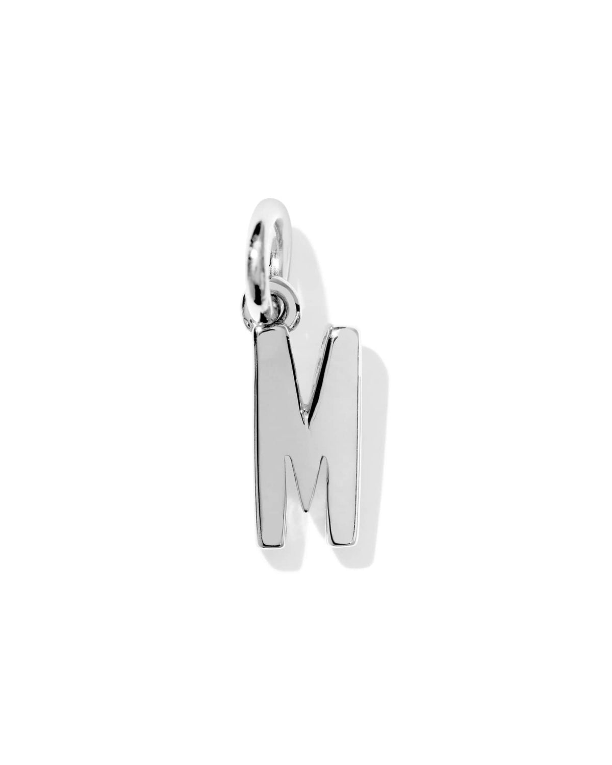 Metal Letter M Sterling Silver Charm