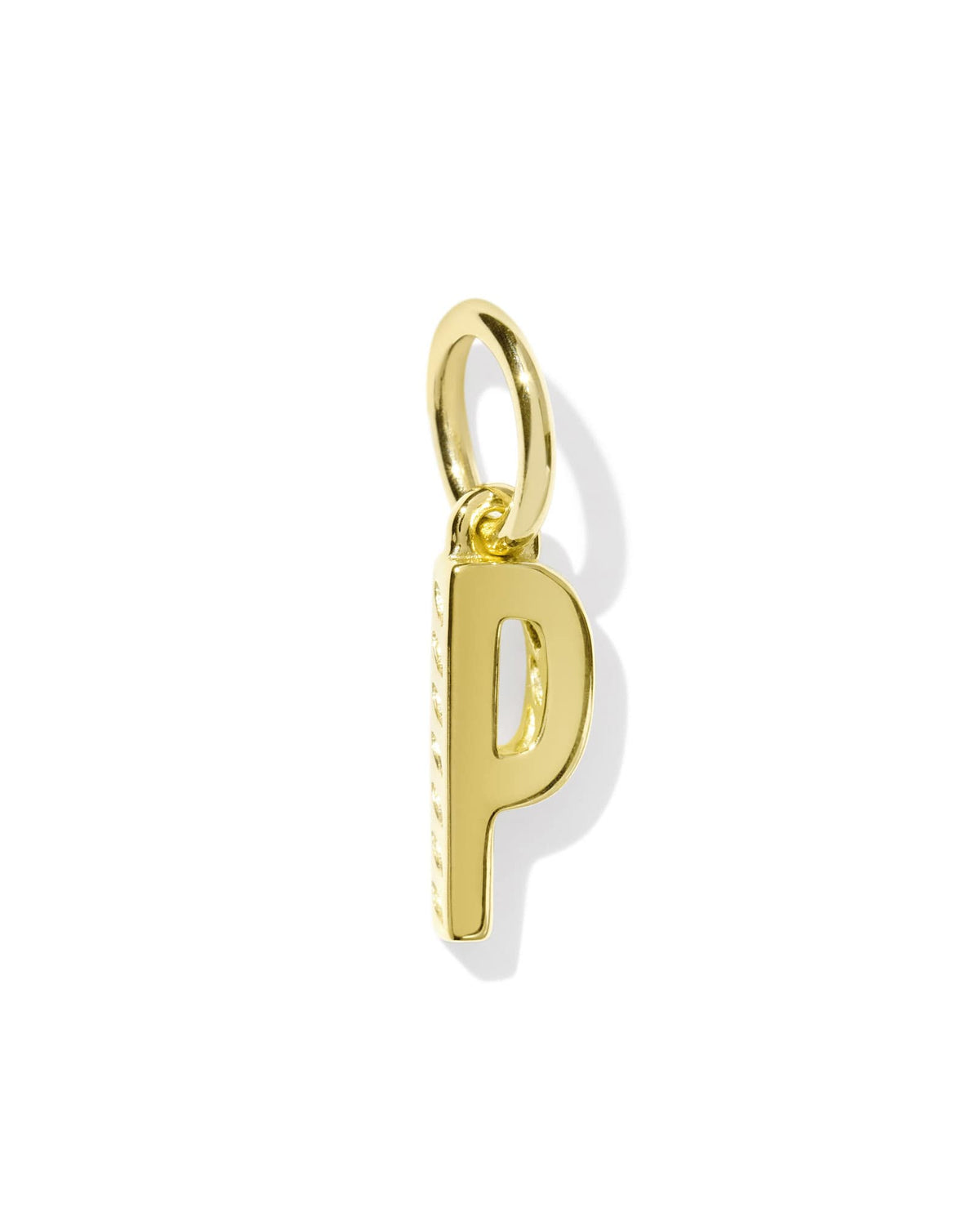 Metal Letter P 18k Gold Vermeil Charm