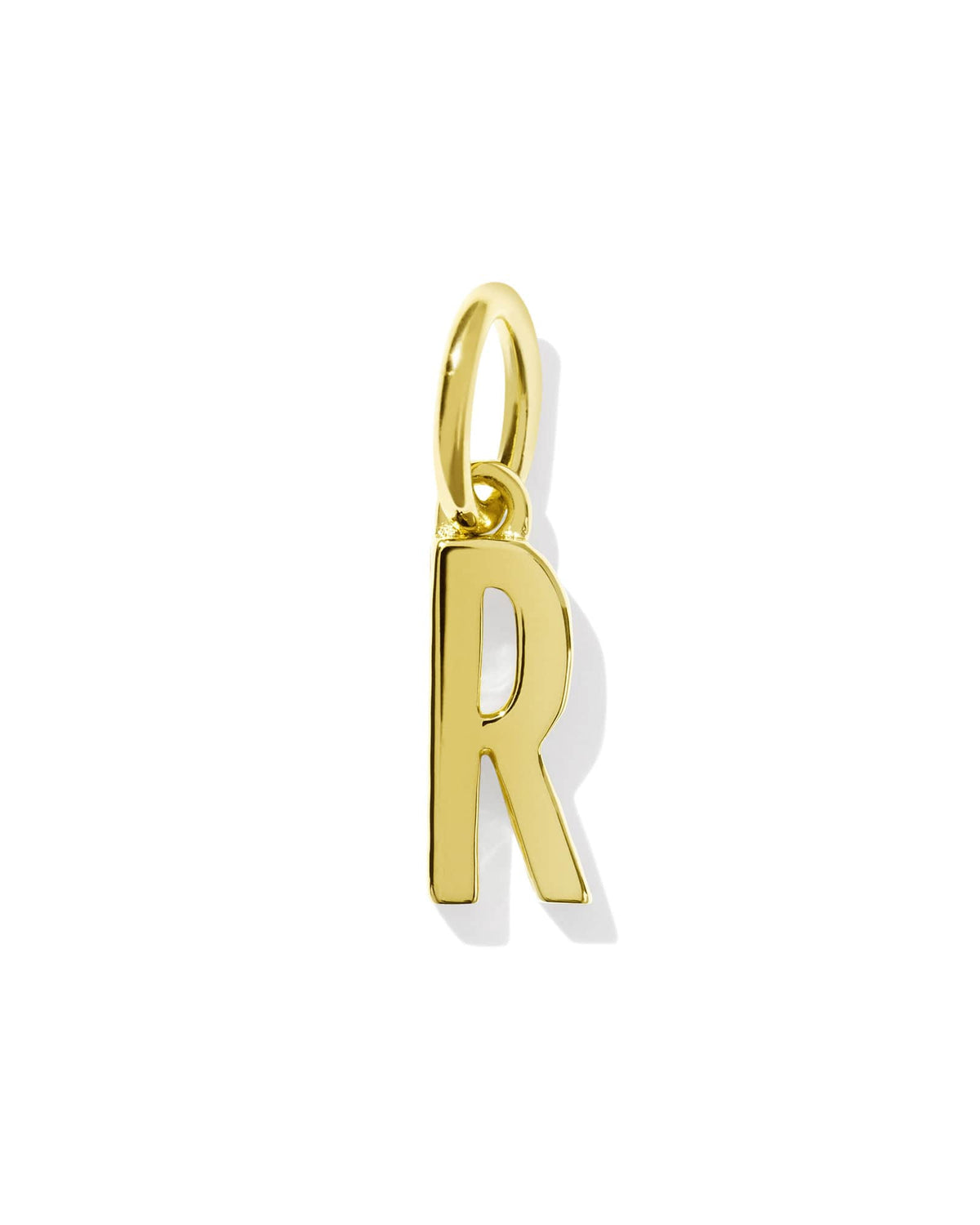 Metal Letter R 18k Gold Vermeil Charm
