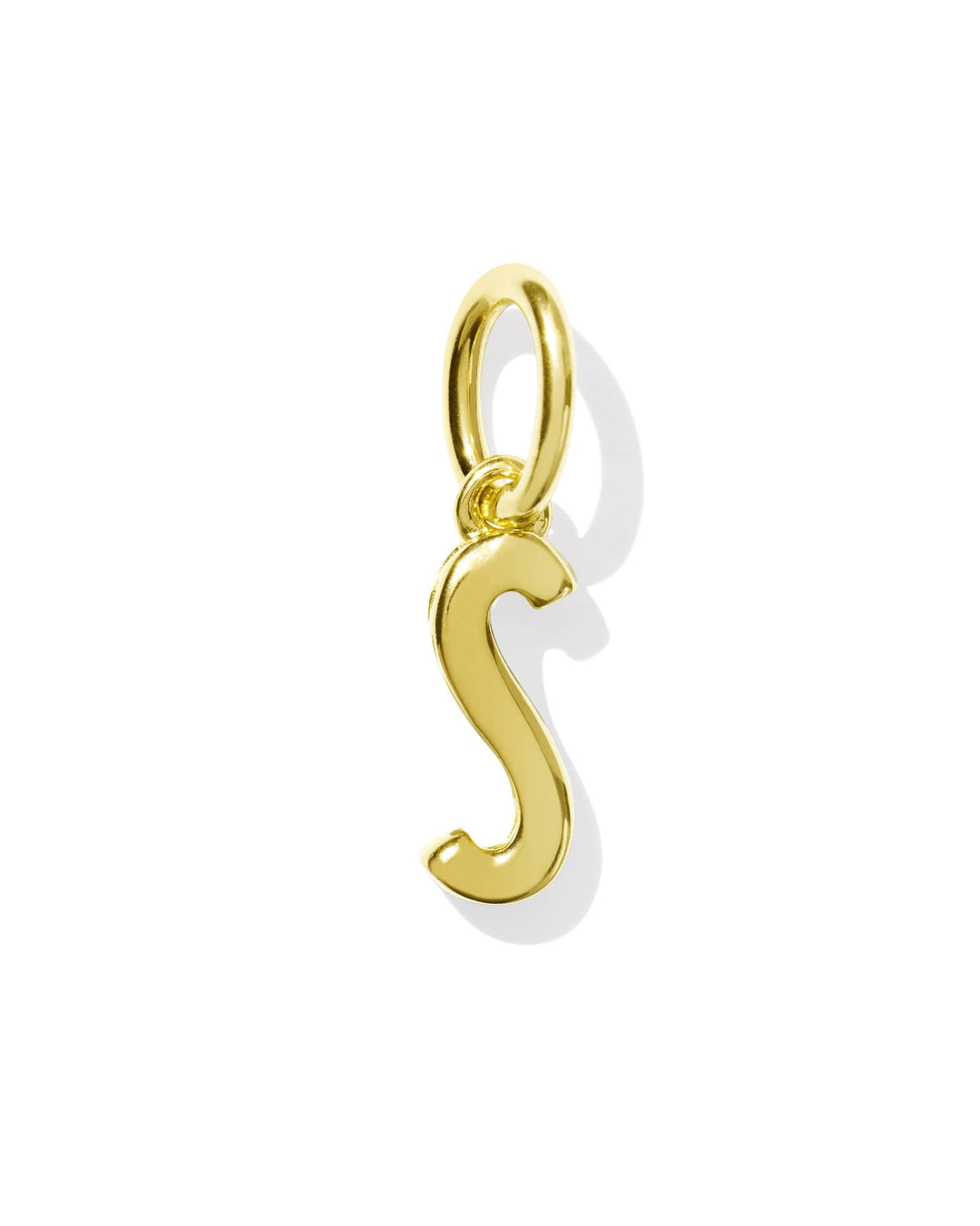 Metal Letter S 18k Gold Vermeil Charm