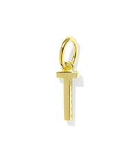 Metal Letter T 18k Gold Vermeil Charm