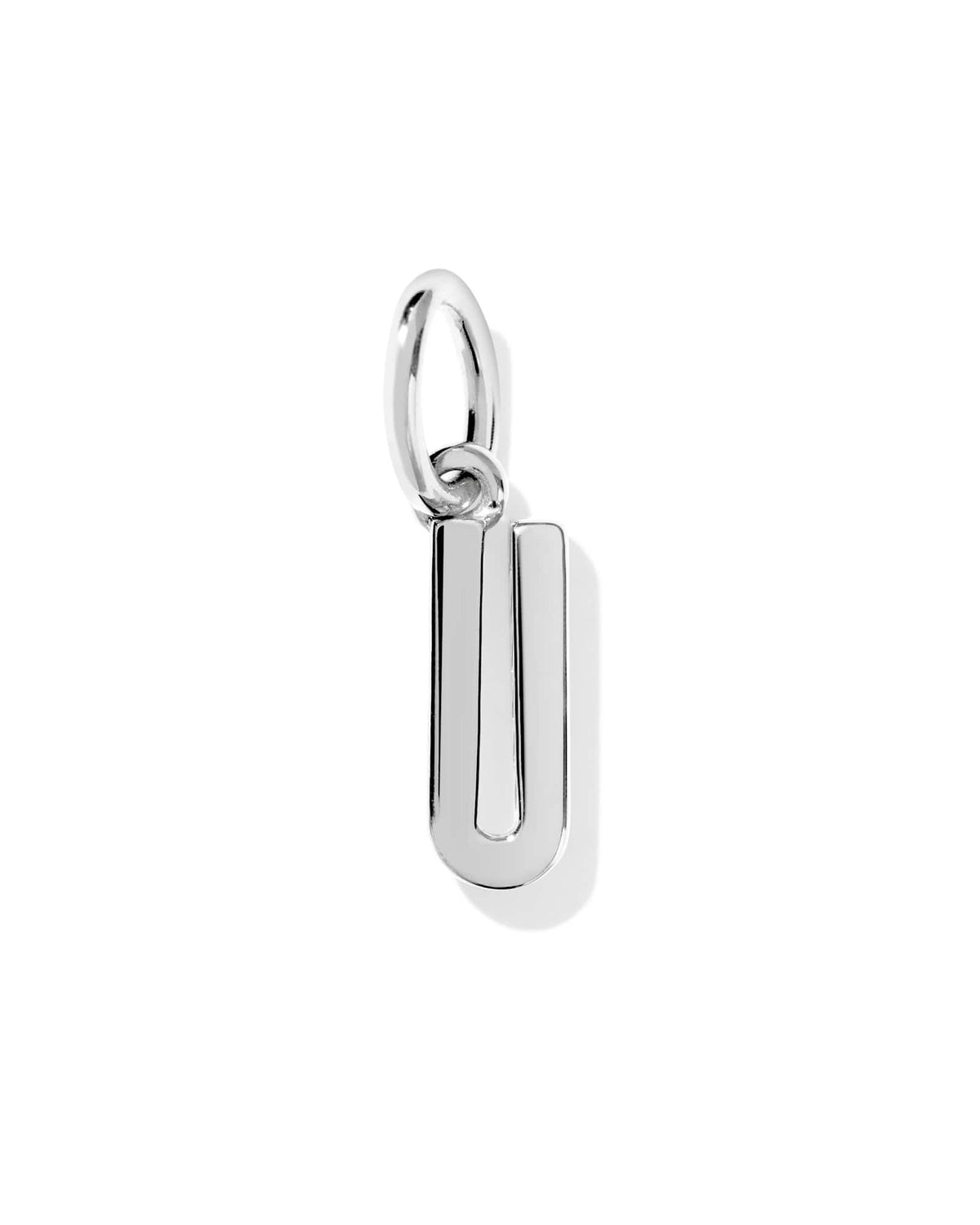 Metal Letter U Sterling Silver Charm