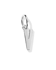 Metal Letter V Sterling Silver Charm