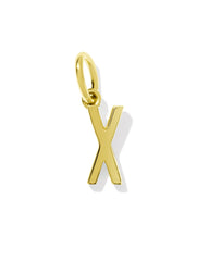Metal Letter X 18k Gold Vermeil Charm
