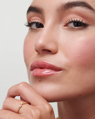 Michelle 14k Yellow Gold Band Ring in White Diamond