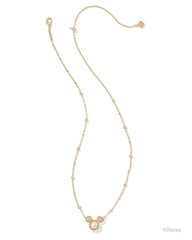 Disney | Kendra Scott Gold Mickey Mouse Short Pendant Necklace in Freshwater Cultured Pearl
