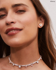 Disney | Kendra Scott Silver Mickey Mouse Stud Earrings in Freshwater Cultured Pearl