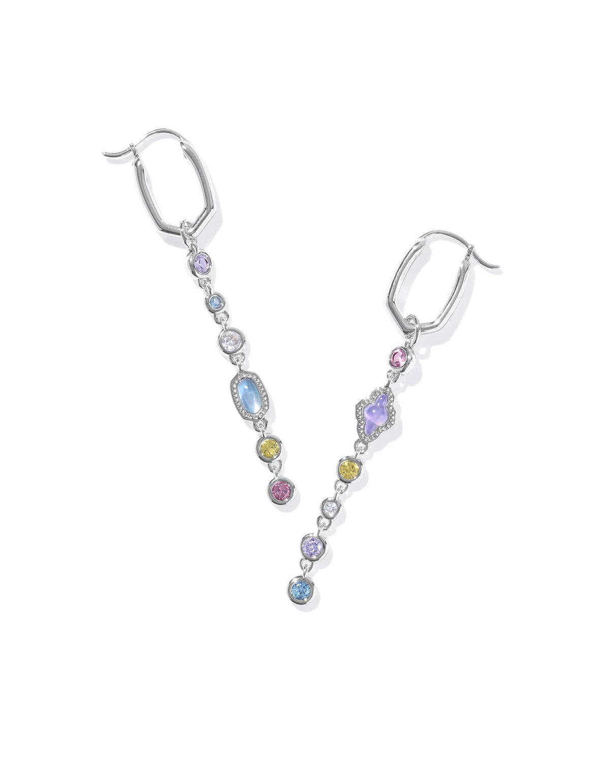 Mini Elisa and Abbie Silver Convertible Huggie Earrings