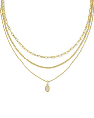 Mini Elisa Gold Triple Strand Necklace