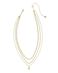 Mini Elisa Gold Triple Strand Necklace