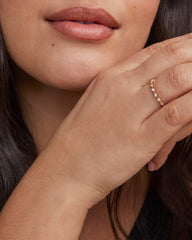 0.15 ct Nicolette 14k Yellow Gold Band Ring in White Diamond