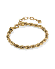 Noble Rope Link and Chain Bracelet in Vintage Gold