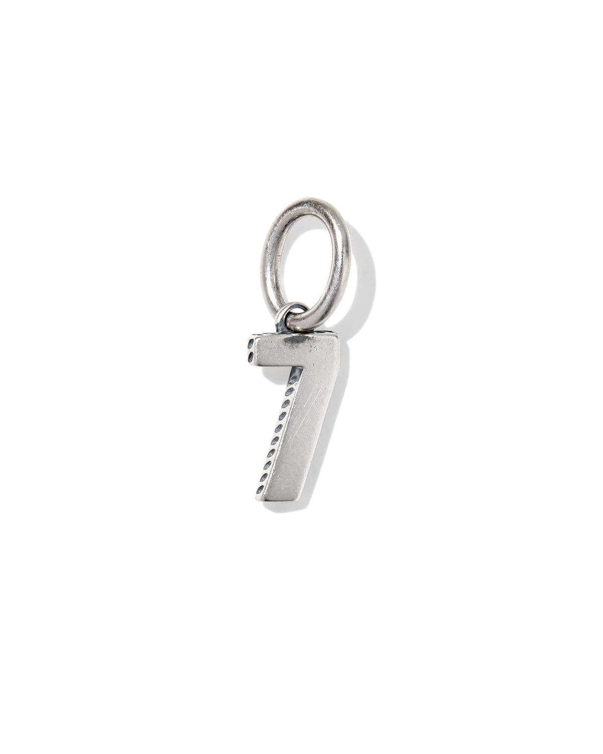 Large Metal Number 7 Oxidized Sterling Silver Charm