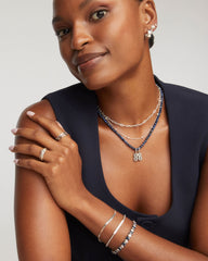 Large Metal Number 8 Oxidized Sterling Silver Charm