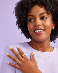 0.19 ct Posey 14k Yellow Gold Band Ring in White Diamonds