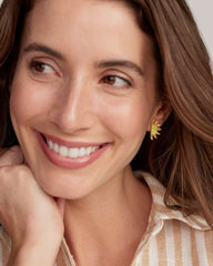 Samantha Sun Gold Stud Earrings