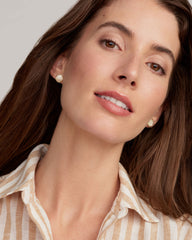 Sand Dollar Gold Stud Earrings