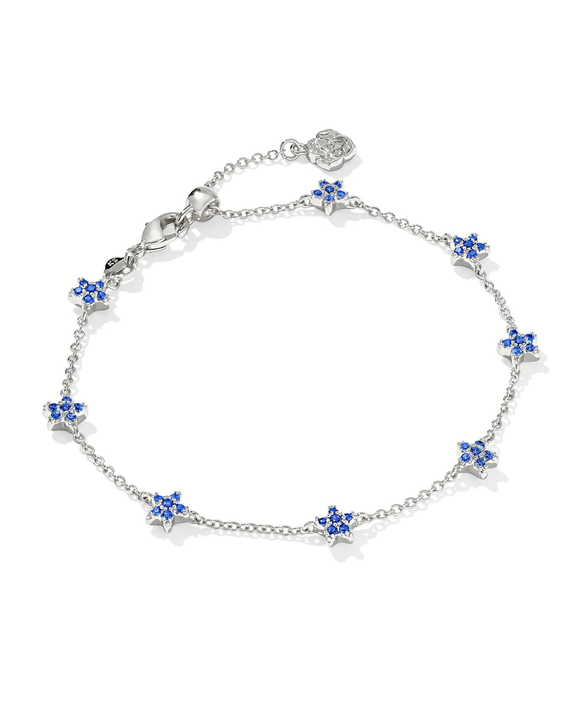 Sierra Silver Star Crystal Delicate Chain Bracelet