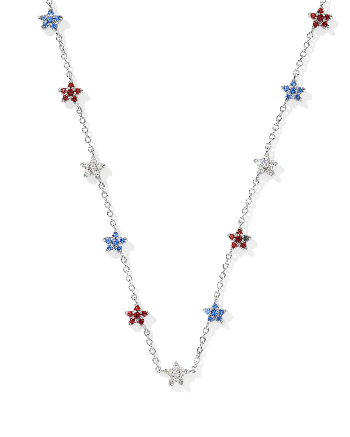 Sierra Star Silver Crystal Strand Necklace