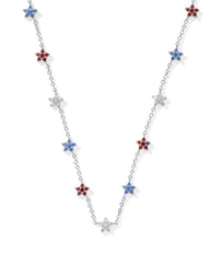 Sierra Star Silver Crystal Strand Necklace