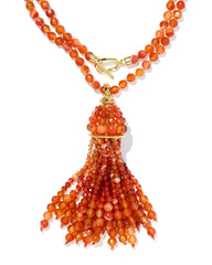 Sylvia Gold Large Long Pendant Necklace