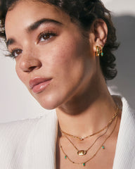 Small Bold Tube Hoop Earrings in 18k Gold Vermeil